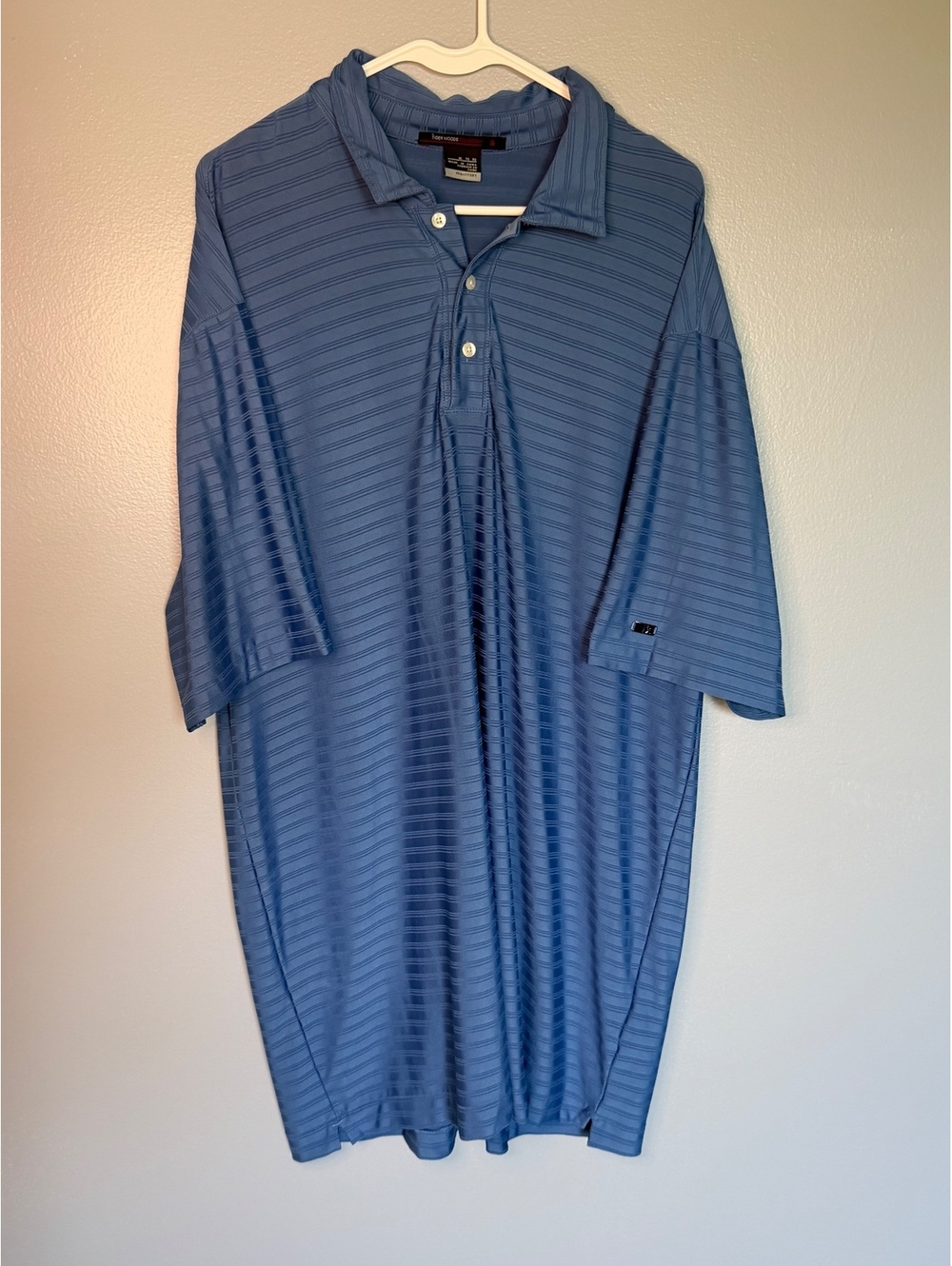 Nike Tiger Woods Collection Men's Polo Shirt XL Blue Polyester Spandex